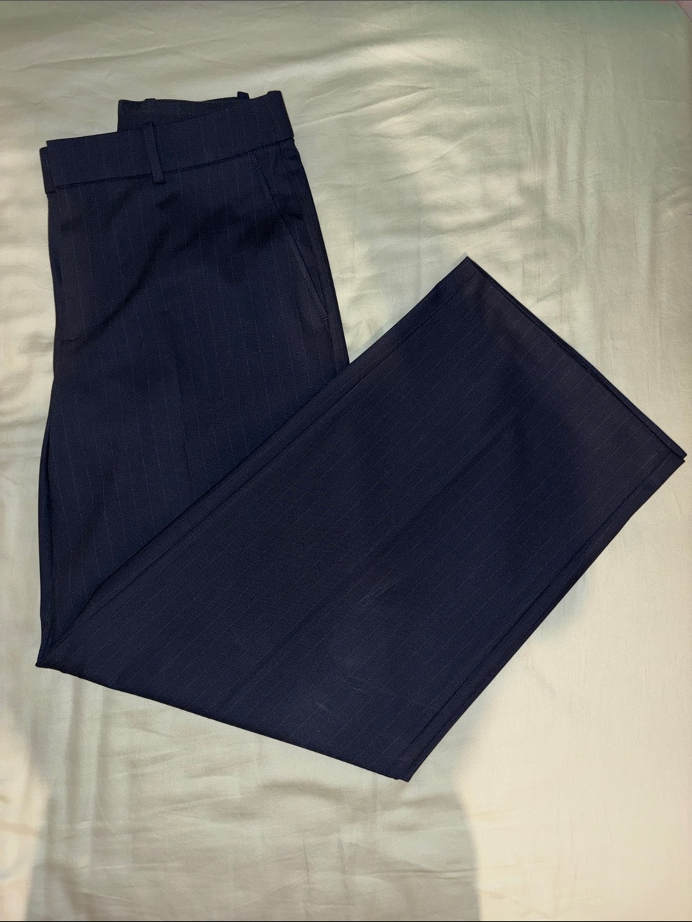 Uniqlo Navy Pinstripe Dress Pants